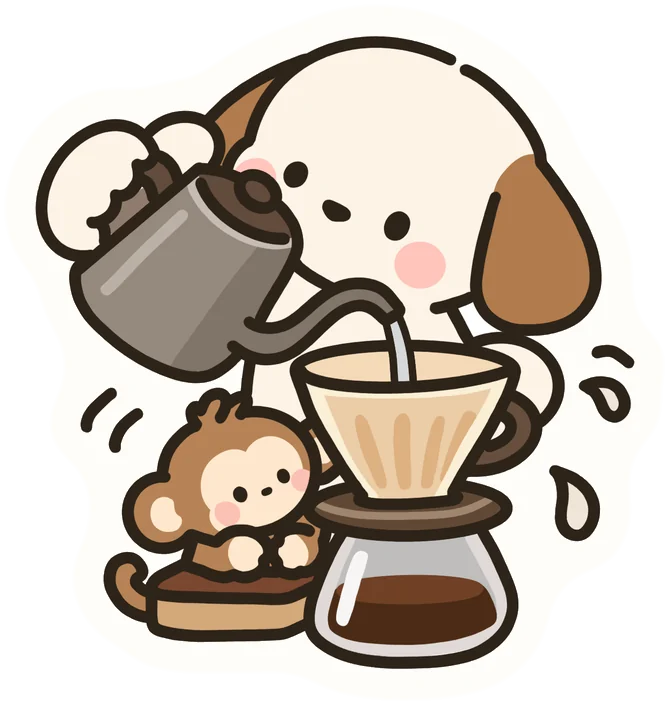 Coffee · Mooki & Tooki sticker, coming soon