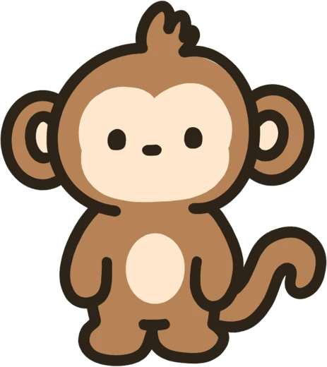 Mooki the monkey and Tooki the dog, the mookipeels mascots
