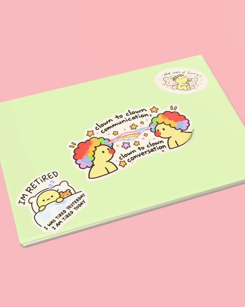 Clown to Clown on a laptop